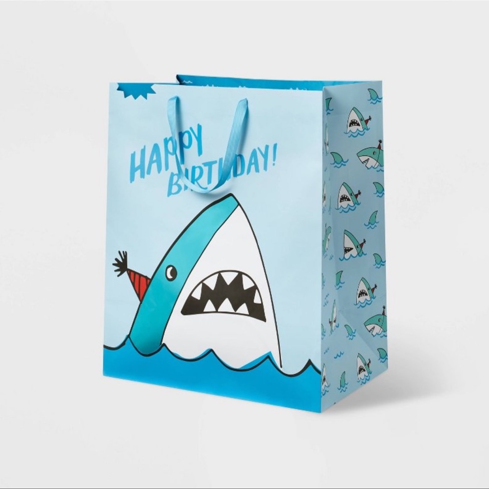 XL Shark Birthday Gift Bags set of 6